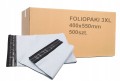 Foliopaki 3XL ukazane na tle kartonu zawierającego 500 sztuk
