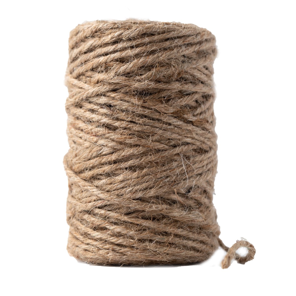 Sznurek jutowy 100g na białym tle