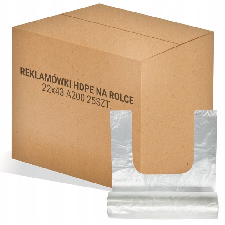 REKLAMOWKI-Jednorazowe-HDPE-Zrywki-MOCNE-ZESTAW-25x200szt-Liczba-sztuk-w-ofercie-25-szt