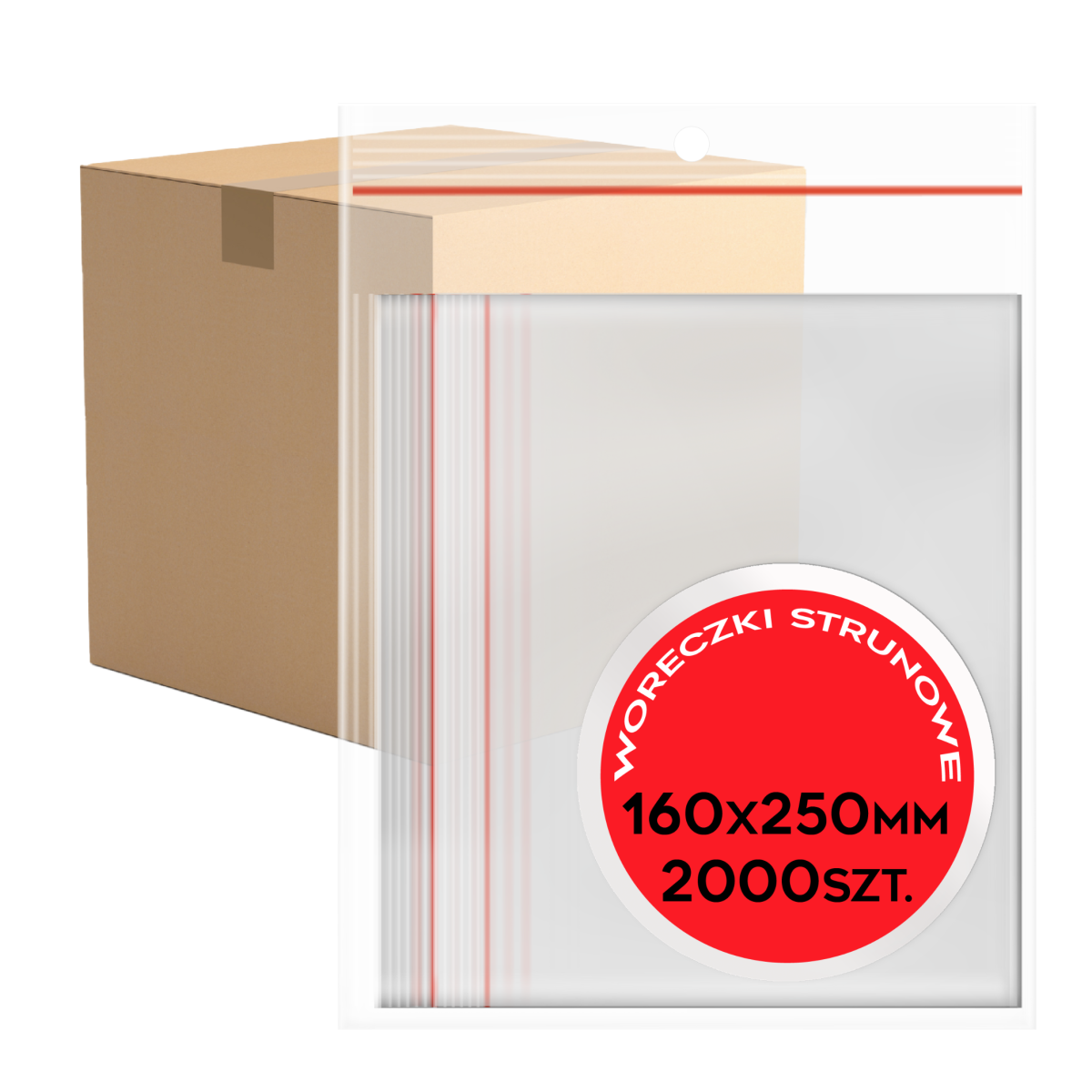 Woreczki strunowe 160x250 2000szt.