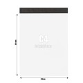 Foliopak C4 z widocznymi wymiarami zewnętrznymi zaznaczonymi na zdjęciu, pokazującymi długość, szerokość