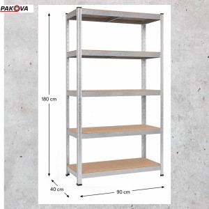 REGAŁ METALOWY 180/90/40 OCYNK